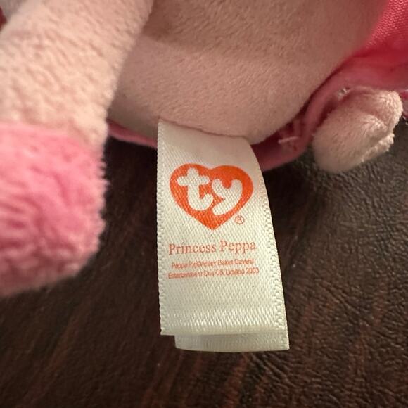 TY Princess Peppa Pig Plush Beanie Baby - Picture 4 of 4